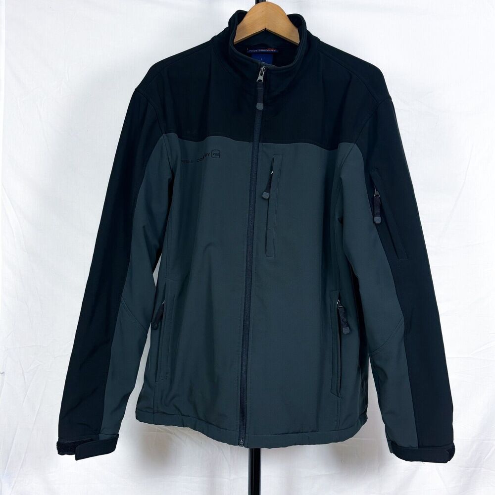 Free Country Jacket Mens L Black Long Sleeve Full Zip Outdoor Gorpcore Techwear